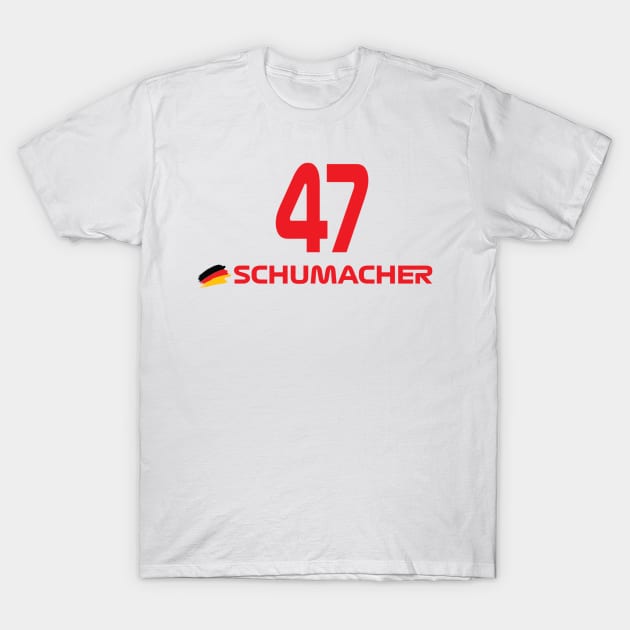 Mick Schumacher F1 47 T-Shirt by Style Unleashed